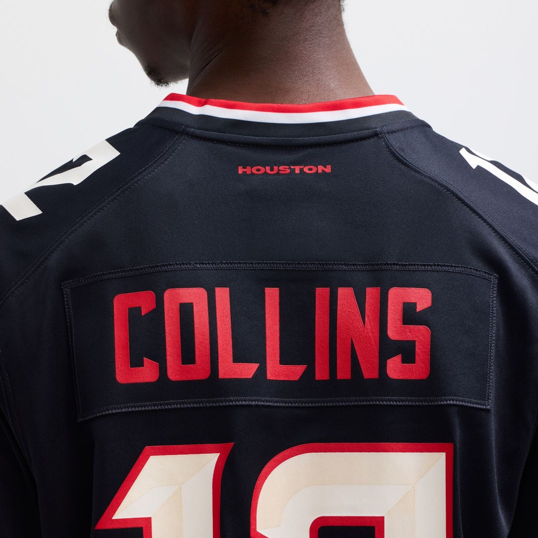 Nico Collins Houston Texans Nike Alternate Game Jersey - Red Official NFL Team Apparel Football Fan Gear