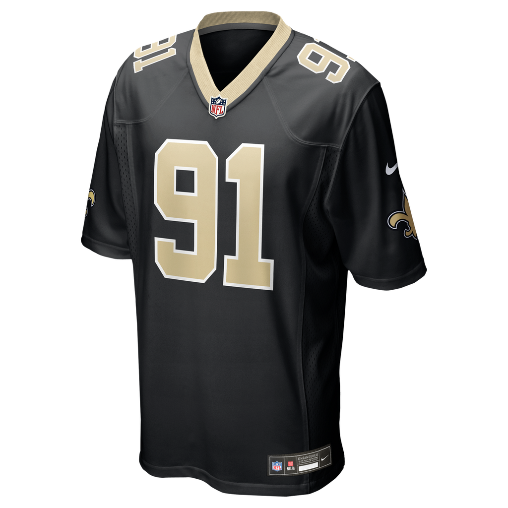 Vernon Broughton New Orleans Saints Nike Team Game Jersey - Black Official NFL Team Apparel Football Fan Gear