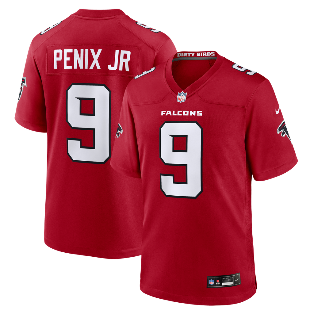 Michael Penix Jr. Atlanta Falcons Nike Game Jersey - Red Official NFL Team Apparel Football Fan Gear