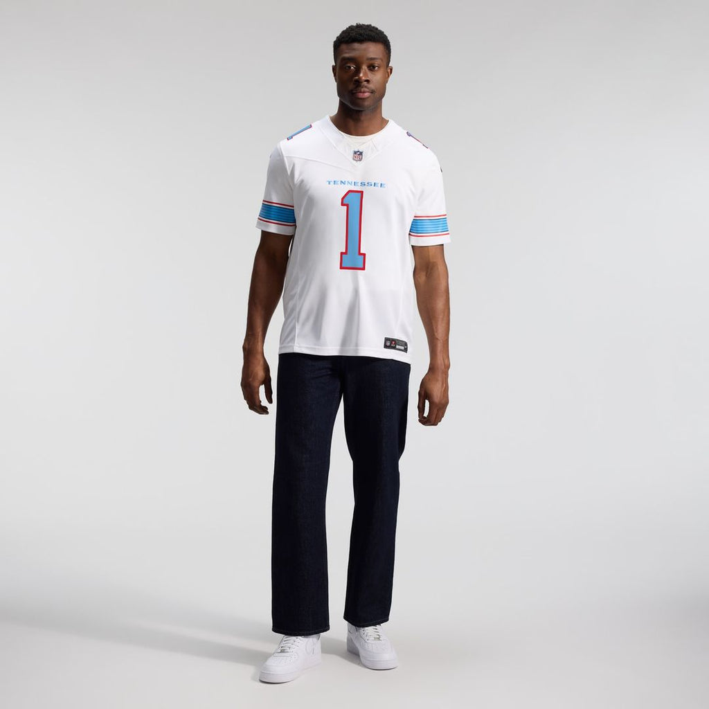 Cameron Ward Tennessee Titans Nike Vapor F.U.S.E. Stitched Limited Jersey - White Official NFL Team Apparel Football Fan Gear