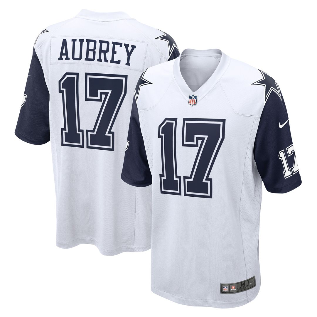Brandon Aubrey Dallas Cowboys Nike Alternate Game Team Jersey - White Official NFL Team Apparel Football Fan Gear
