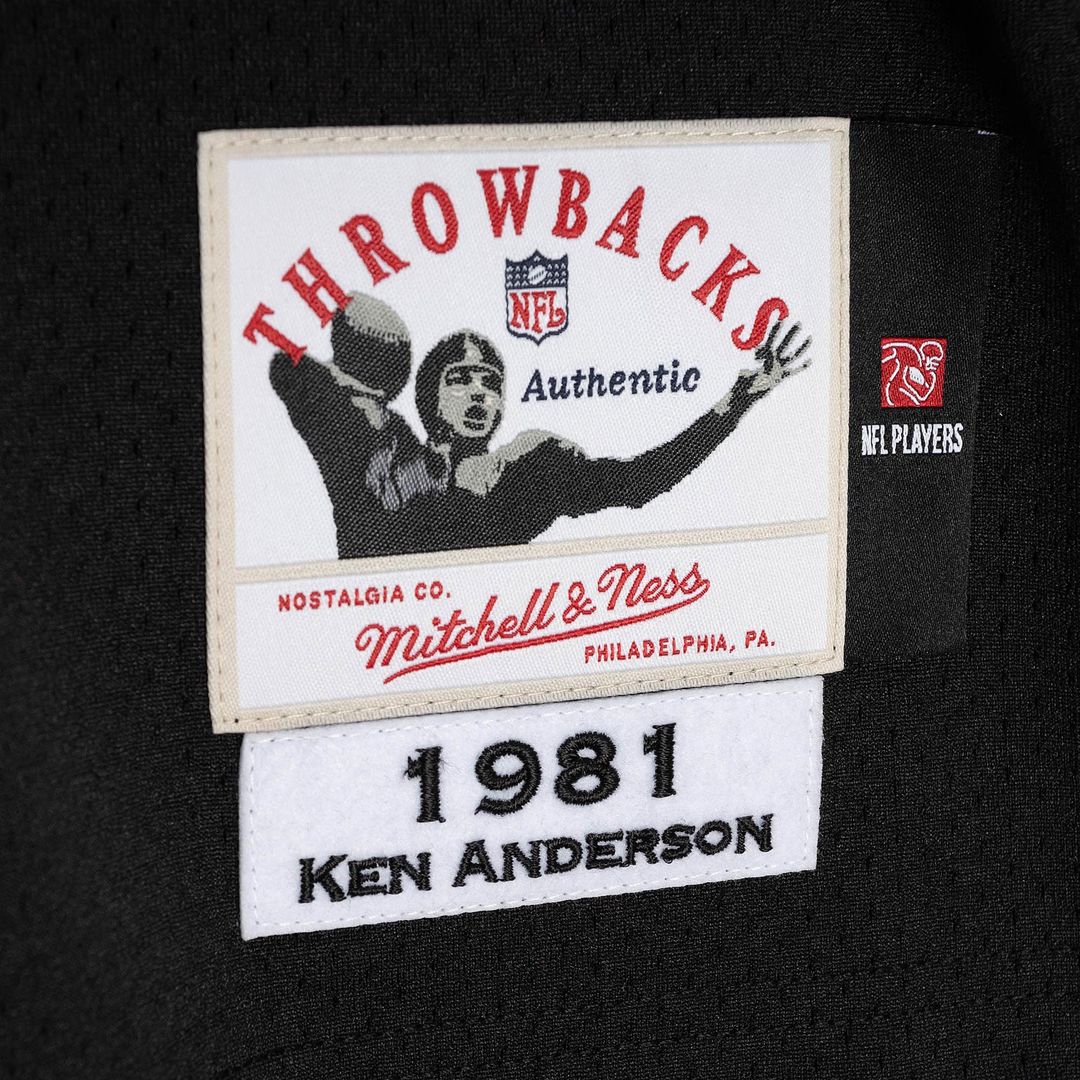 Ken Anderson Cincinnati Bengals 1981 Mitchell & Ness Authentic Throwback Retired Player Jersey - Black Official NFL Team Apparel Football Fan Gear
