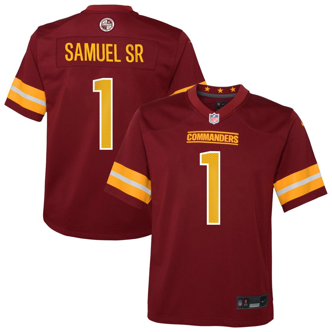 Deebo Samuel Sr Washington Commanders Nike Youth Team Game Jersey - Burgundy Official NFL Team Apparel Football Fan Gear