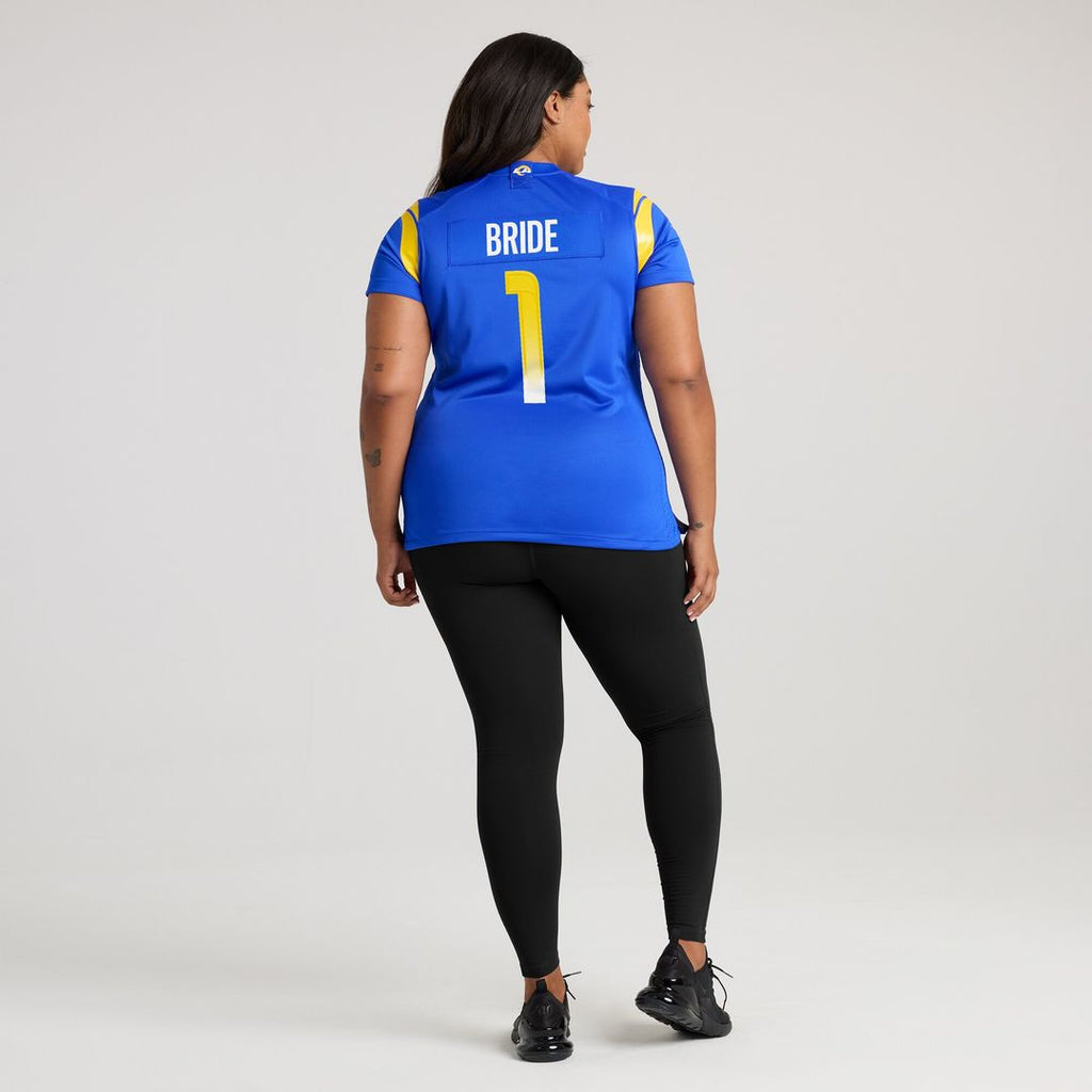 Number 1 Bride Los Angeles Rams Nike Women's Game Jersey - Royal Official NFL Team Apparel Football Fan Gear