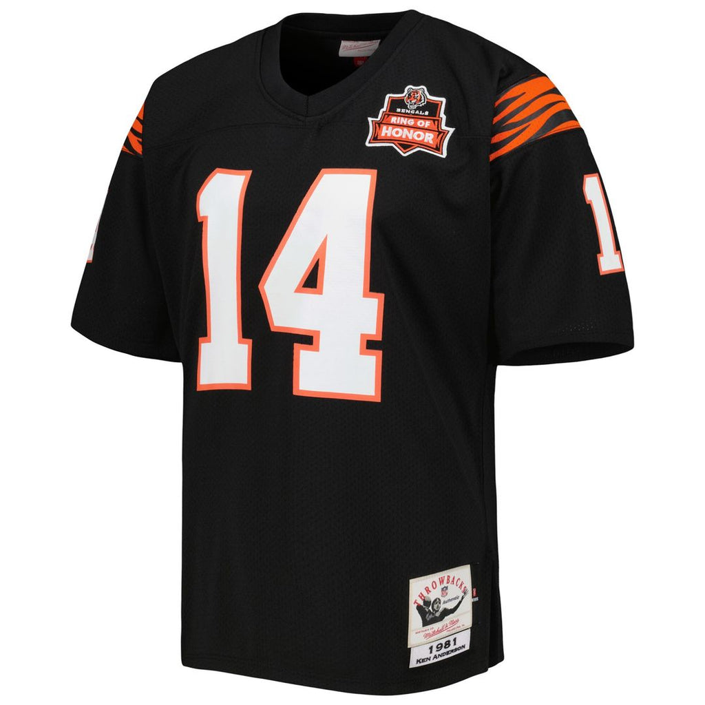 Ken Anderson Cincinnati Bengals 1981 Mitchell & Ness Authentic Throwback Retired Player Jersey - Black Official NFL Team Apparel Football Fan Gear