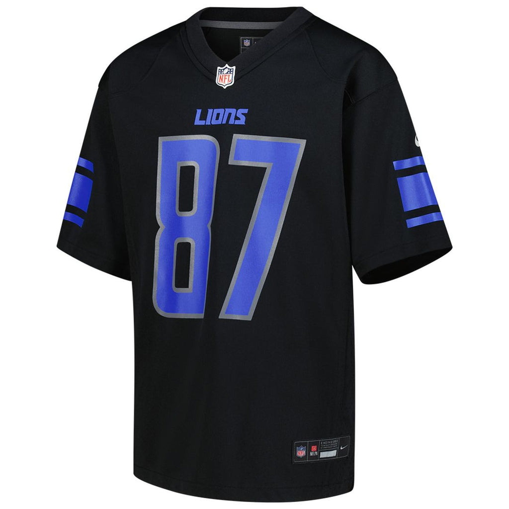 Sam LaPorta Detroit Lions Nike Youth Game Jersey - Black Official NFL Team Apparel Football Fan Gear