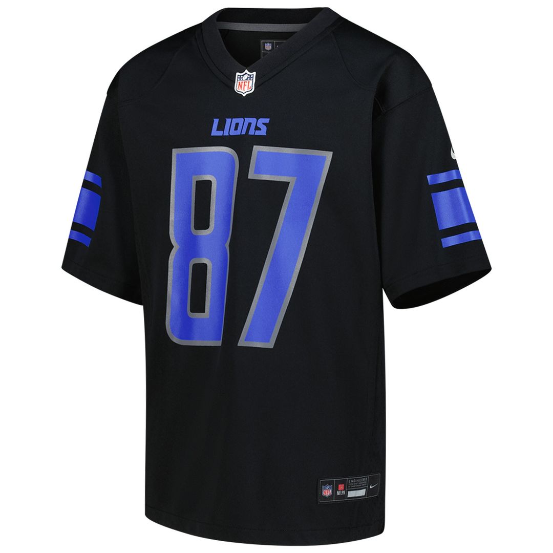 Sam LaPorta Detroit Lions Nike Youth Game Jersey - Black Official NFL Team Apparel Football Fan Gear