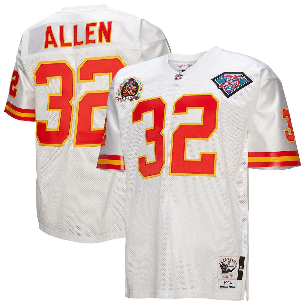 Marcus Allen Kansas City Chiefs 1994 Mitchell & Ness Authentic Throwback Retired Player Jersey - White Official NFL Team Apparel Football Fan Gear