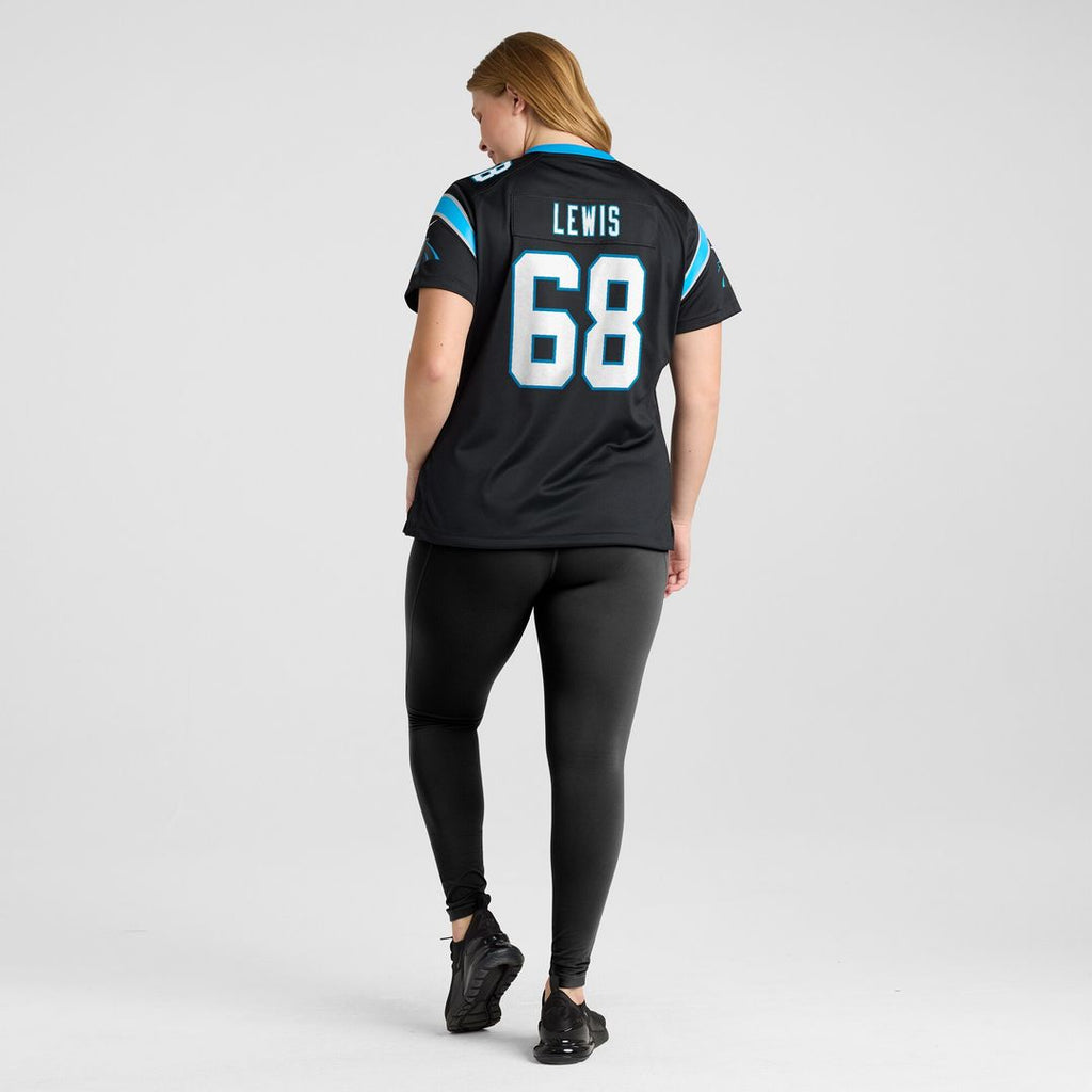 Damien Lewis Carolina Panthers Nike Women's Game Jersey - Black Official NFL Team Apparel Football Fan Gear