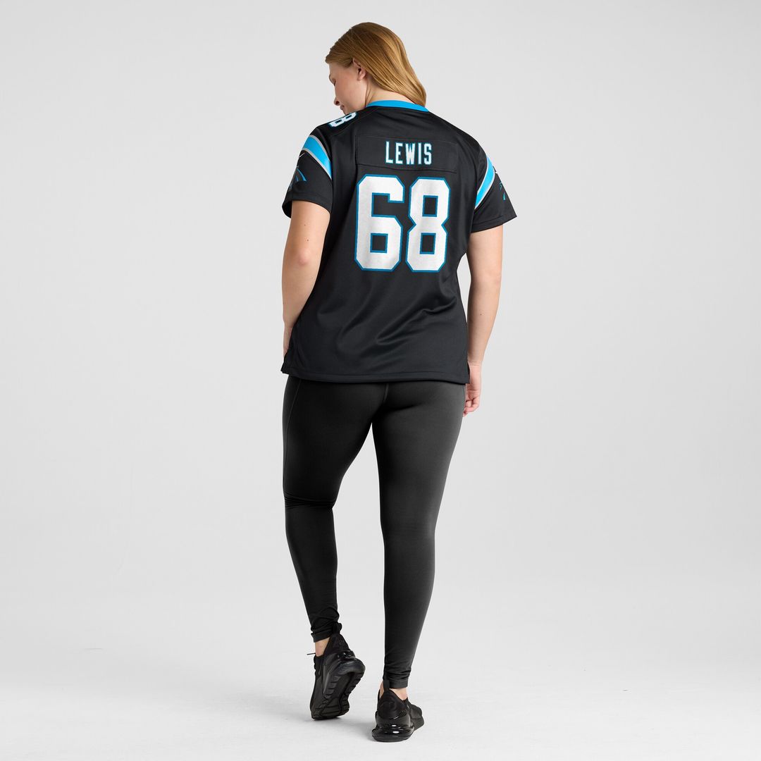 Damien Lewis Carolina Panthers Nike Women's Game Jersey - Black Official NFL Team Apparel Football Fan Gear