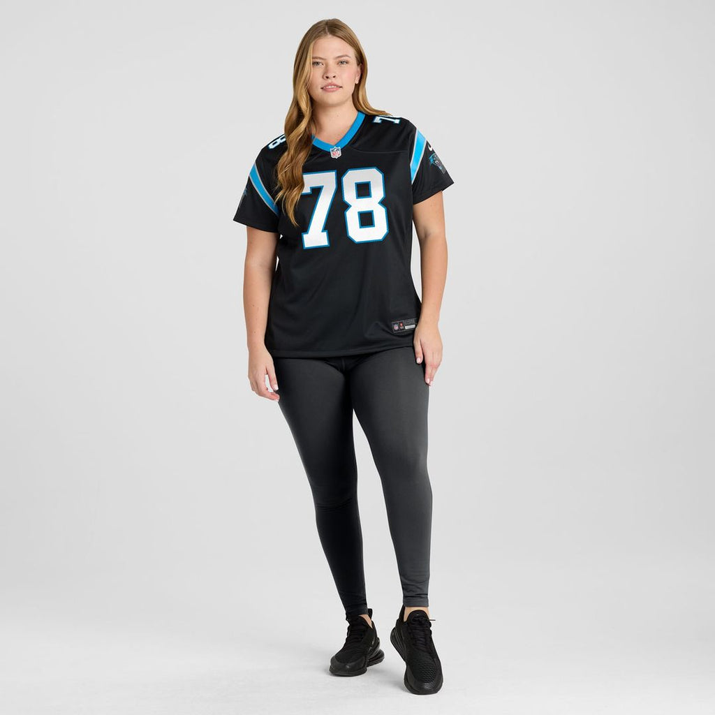 Popo Aumavae Carolina Panthers Nike Women's Team Game Jersey - Black Official NFL Team Apparel Football Fan Gear