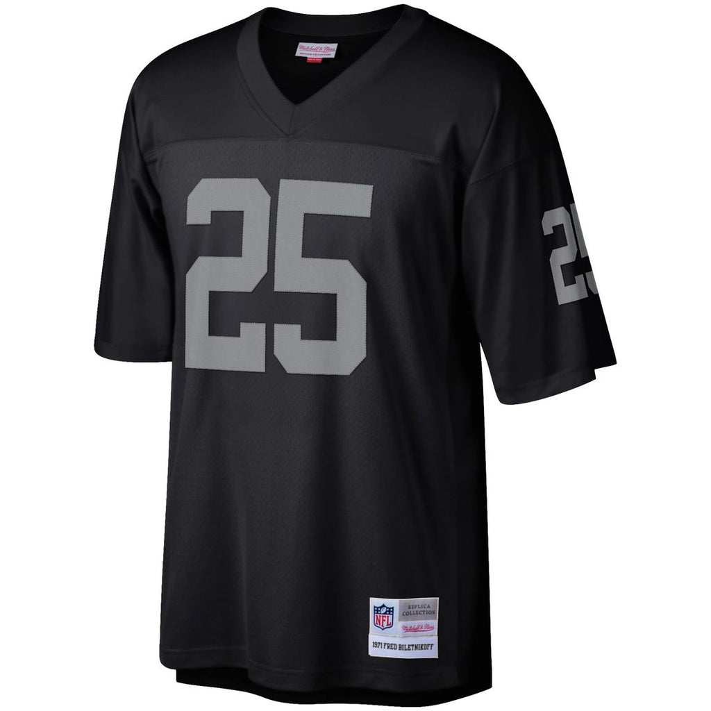 Fred Biletnikoff Las Vegas Raiders Mitchell & Ness Retired Player Legacy Replica Jersey - Black Official NFL Team Apparel Football Fan Gear