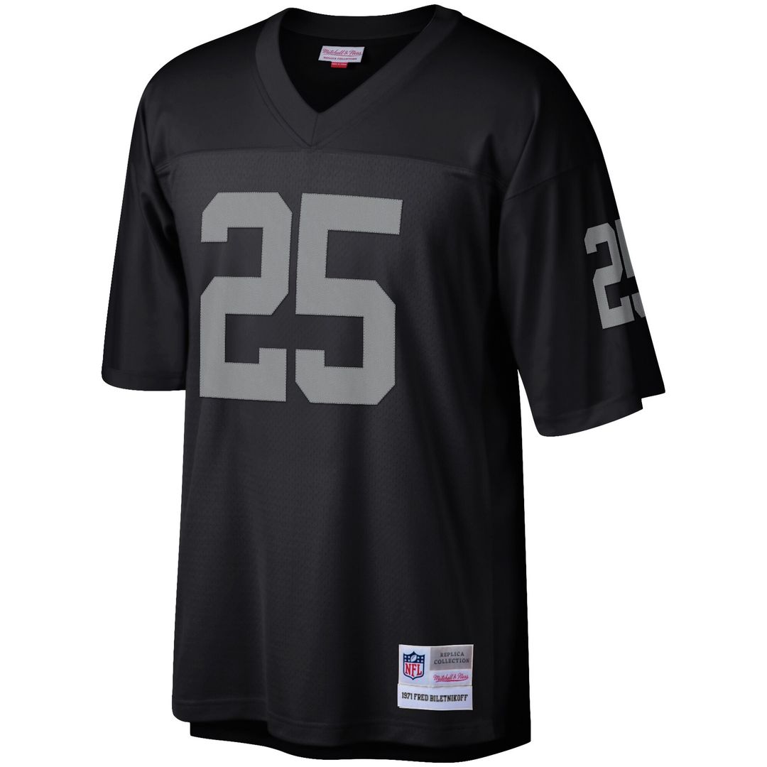 Fred Biletnikoff Las Vegas Raiders Mitchell & Ness Retired Player Legacy Replica Jersey - Black Official NFL Team Apparel Football Fan Gear