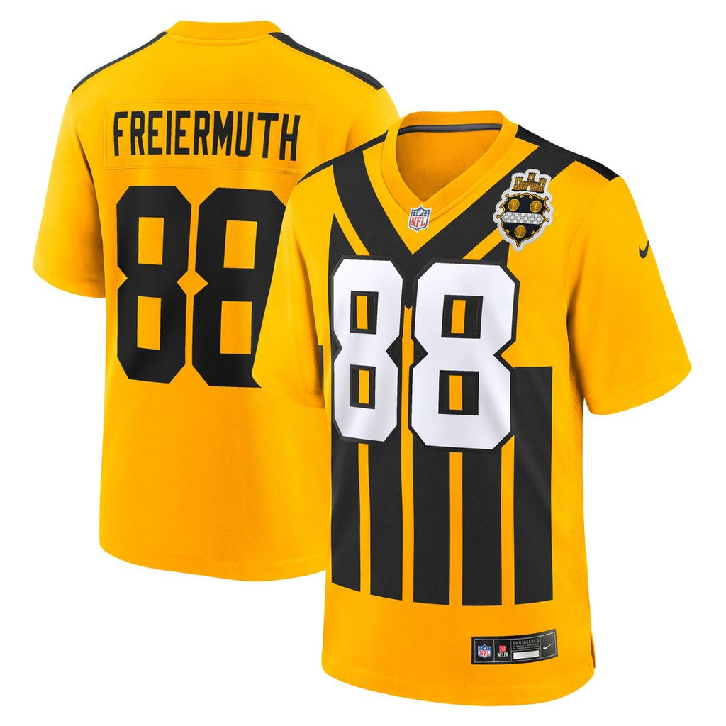Pat Freiermuth Pittsburgh Steelers Nike Alternate 1933 Throwback Game Jersey - Gold Official NFL Team Apparel Football Fan Gear