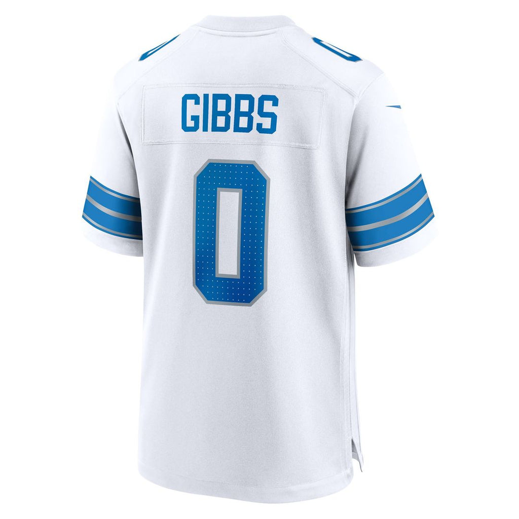 Jahmyr Gibbs Detroit Lions Nike Game Player Jersey - White Official NFL Team Apparel Football Fan Gear