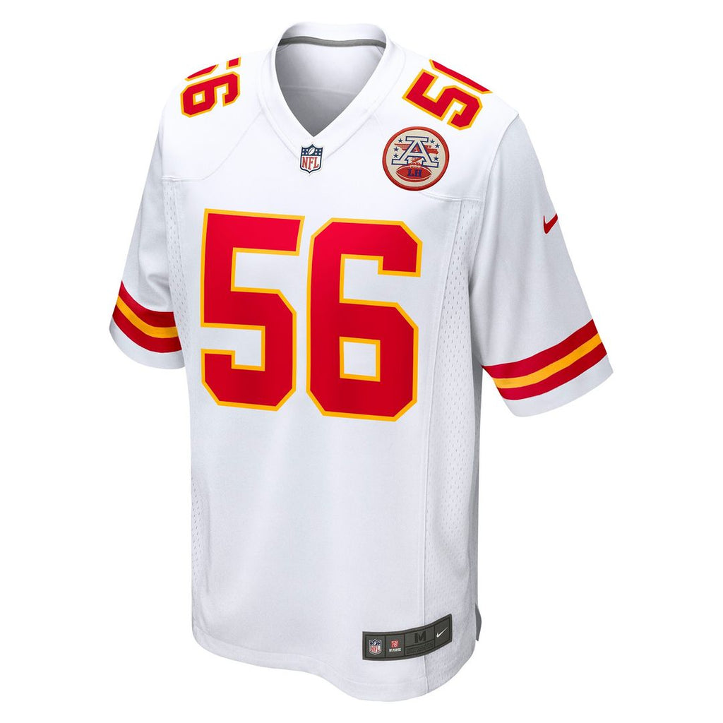 George Karlaftis Kansas City Chiefs Nike Away Game Player Jersey - White Official NFL Team Apparel Football Fan Gear