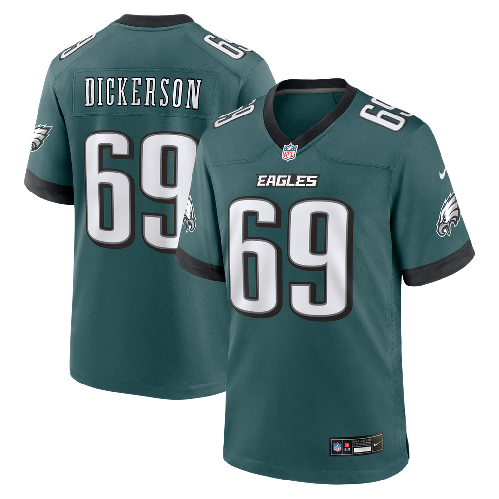 Landon Dickerson Philadelphia Eagles Nike Team Game Jersey - Midnight Green Official NFL Team Apparel Football Fan Gear