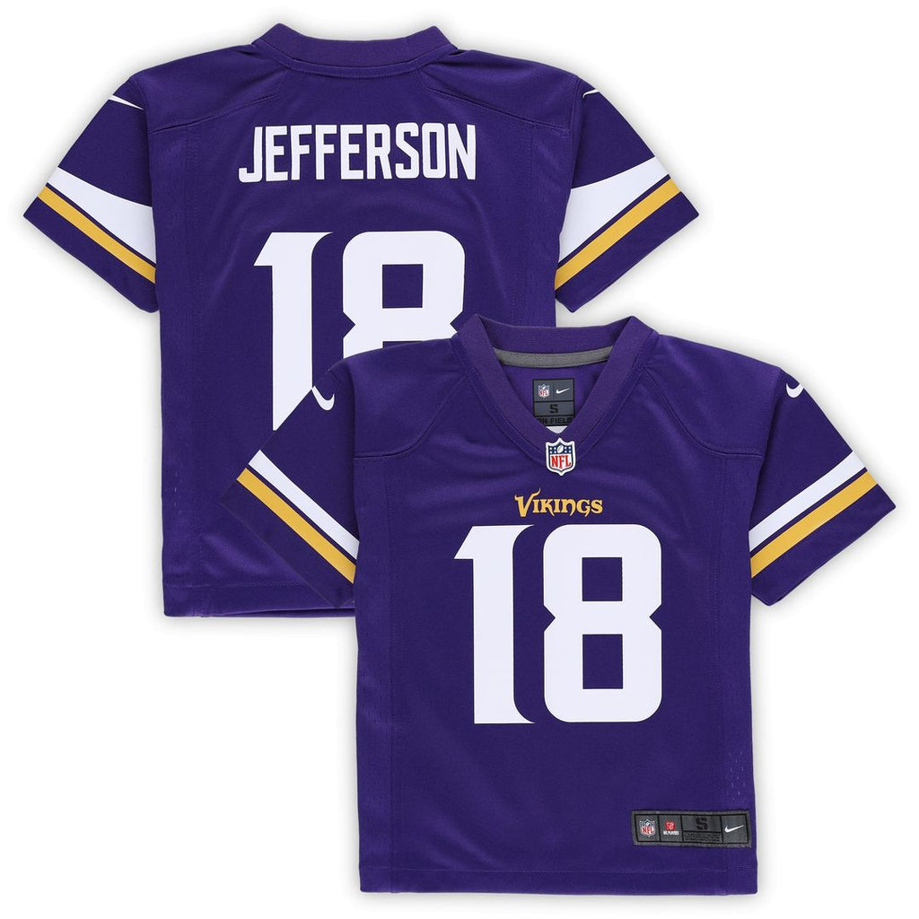 Justin Jefferson Minnesota Vikings Nike Preschool Game Jersey - Purple Official NFL Team Apparel Football Fan Gear