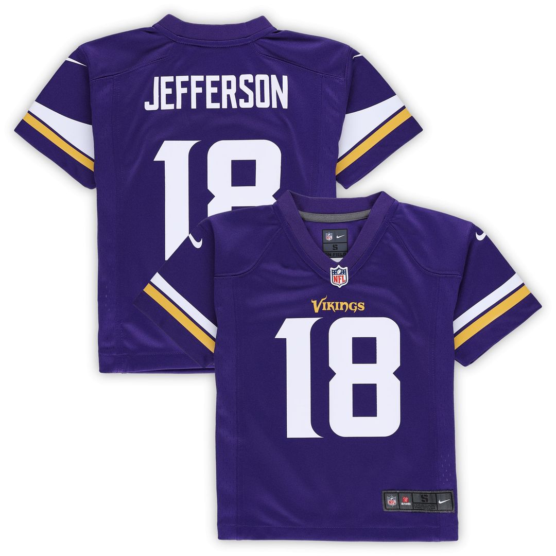 Justin Jefferson Minnesota Vikings Nike Preschool Game Jersey - Purple Official NFL Team Apparel Football Fan Gear