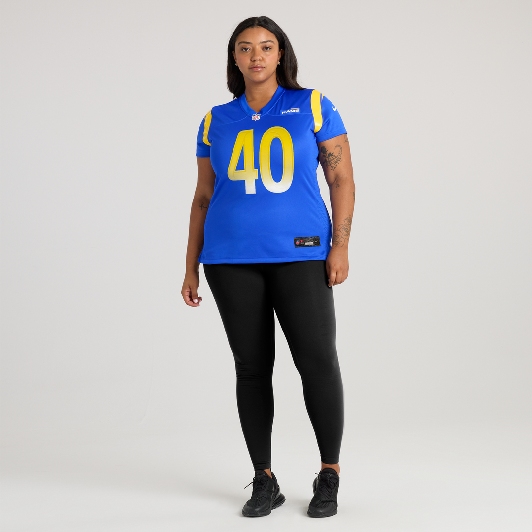 Jesse Luketa Los Angeles Rams Nike Women's Team Game Jersey - Royal Official NFL Team Apparel Football Fan Gear