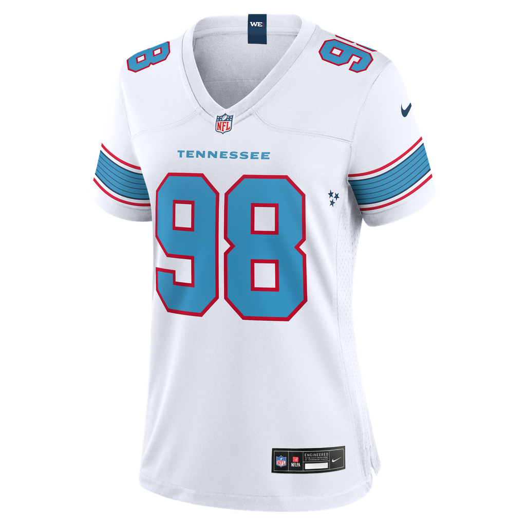 Jeffery Simmons Tennessee Titans Nike Women's Game Jersey - White Official NFL Team Apparel Football Fan Gear