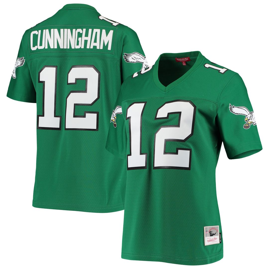 Randall Cunningham Philadelphia Eagles Mitchell & Ness Women's 1990 Legacy Replica Jersey - Kelly Green Official NFL Team Apparel Football Fan Gear