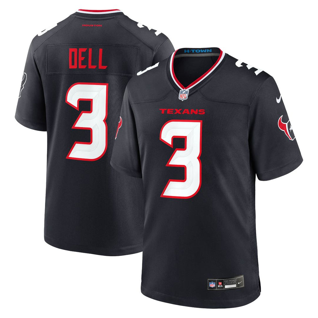 Tank Dell Houston Texans Nike Game Jersey - Navy Official NFL Team Apparel Football Fan Gear