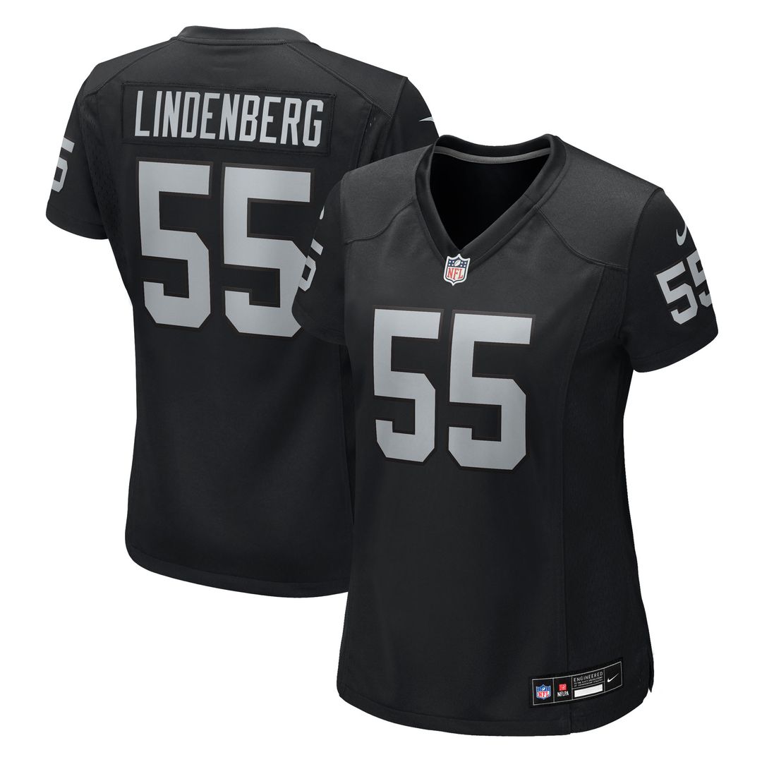 Cody Lindenberg Las Vegas Raiders Nike Women's Team Game Jersey - Black Official NFL Team Apparel Football Fan Gear
