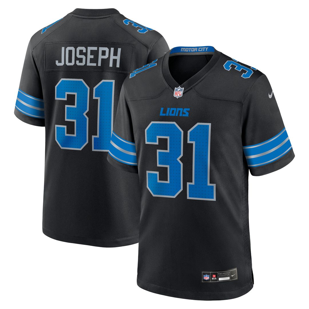 Kerby Joseph Detroit Lions Nike Alternate Game Jersey - Black Official NFL Team Apparel Football Fan Gear