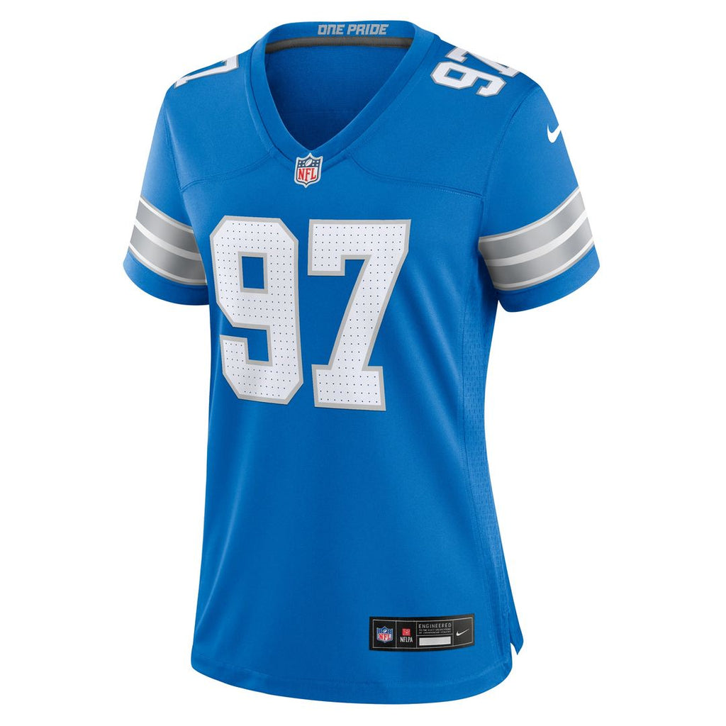 Aidan Hutchinson Detroit Lions Nike Women's Game Jersey - Blue Official NFL Team Apparel Football Fan Gear