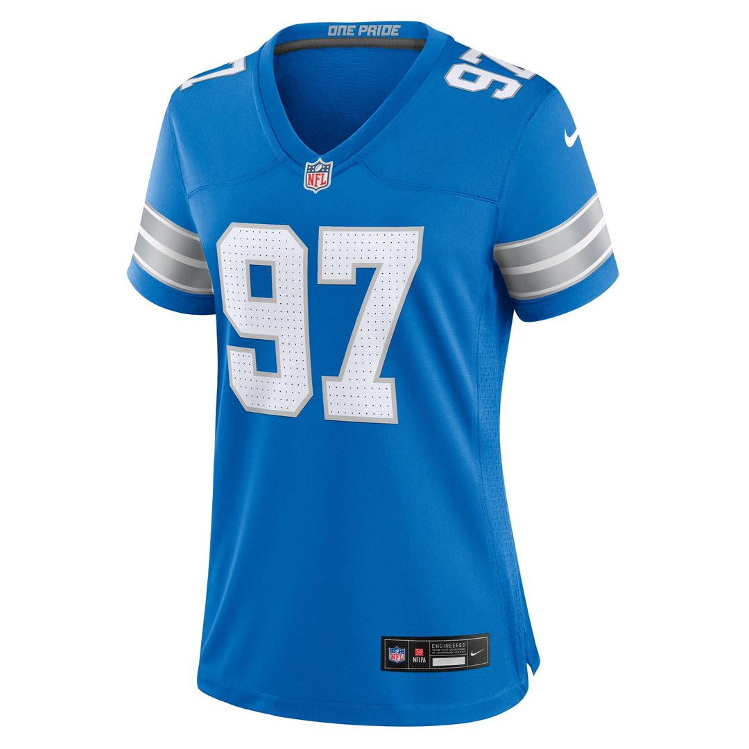 Aidan Hutchinson Detroit Lions Nike Women's Game Jersey - Blue Official NFL Team Apparel Football Fan Gear