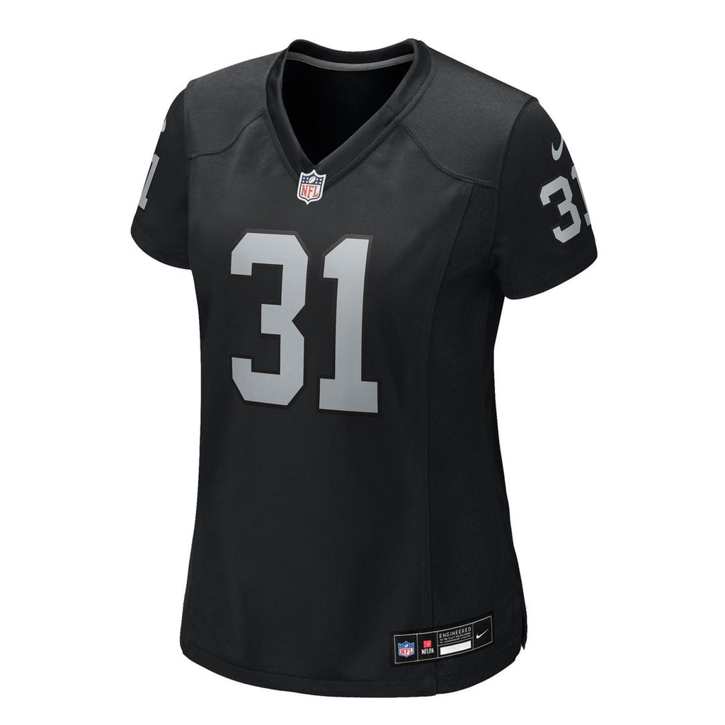Raheem Mostert Las Vegas Raiders Nike Women's Team Game Jersey - Black Official NFL Team Apparel Football Fan Gear