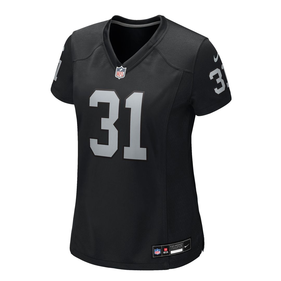 Raheem Mostert Las Vegas Raiders Nike Women's Team Game Jersey - Black Official NFL Team Apparel Football Fan Gear