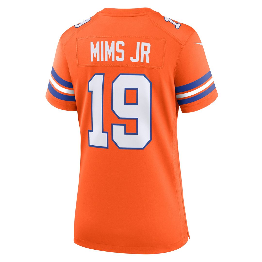 Marvin Mims Jr Denver Broncos Nike Women's Mile High Collection 1977 Throwback Player Game Jersey - Orange Official NFL Team Apparel Football Fan Gear