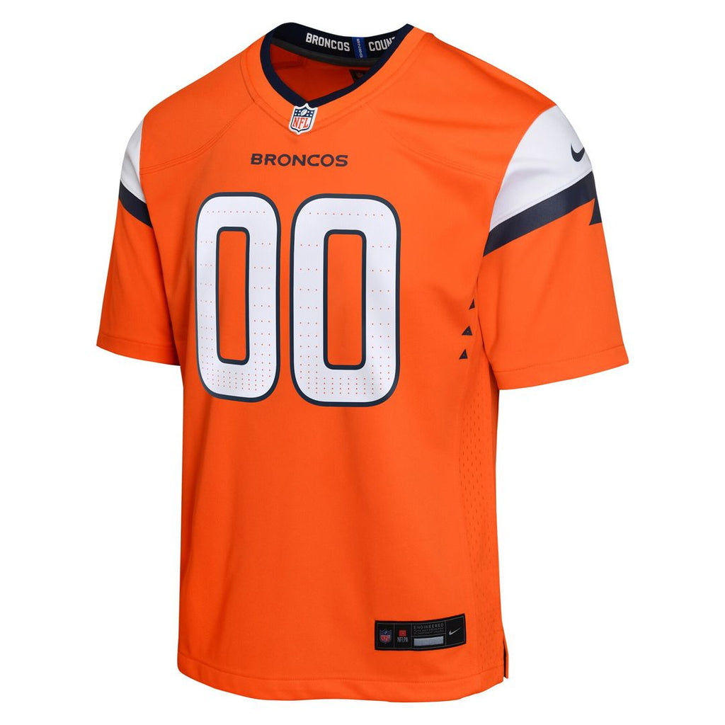 Denver Broncos Nike Youth Team Custom Game Jersey - Orange Official NFL Team Apparel Football Fan Gear