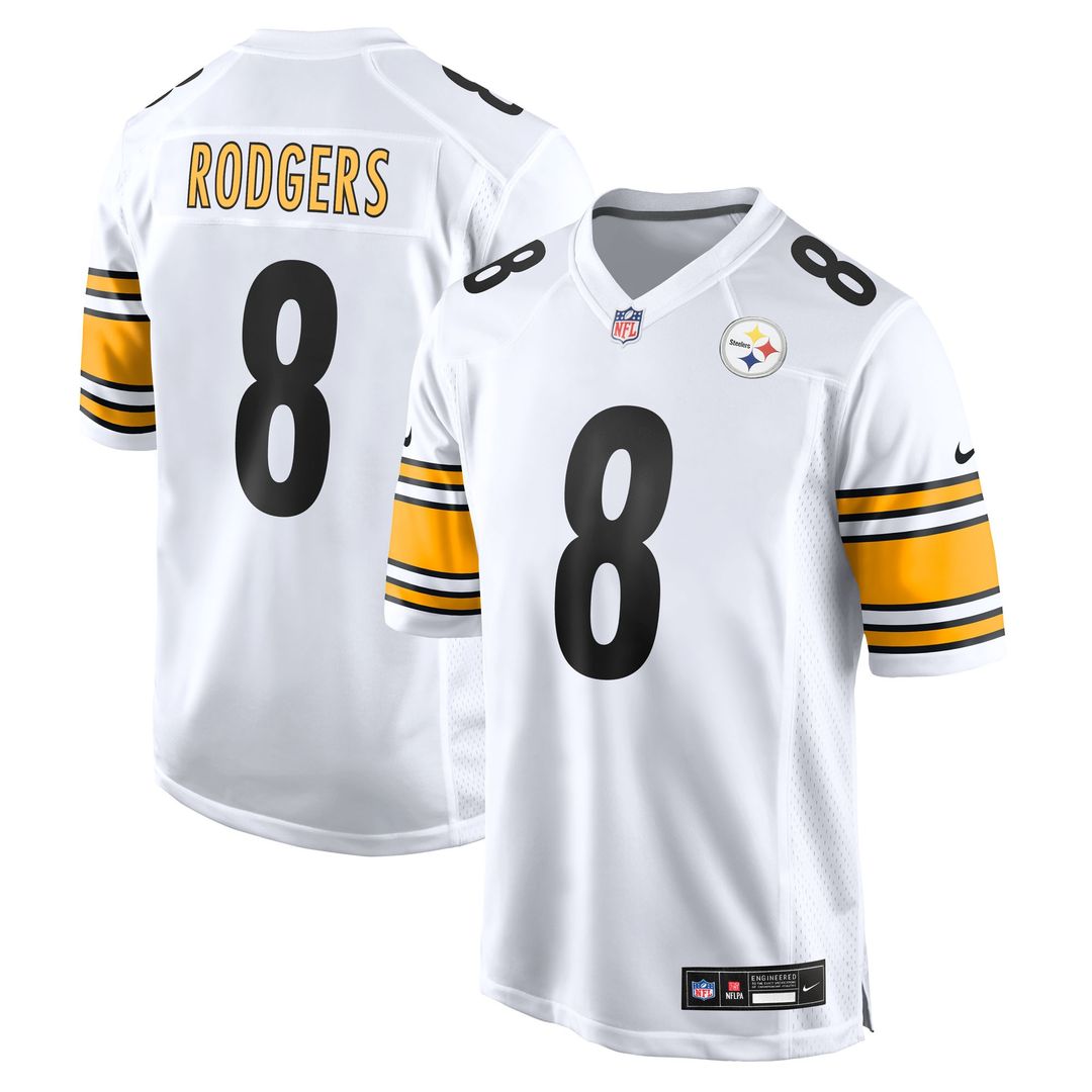 Aaron Rodgers Pittsburgh Steelers Nike Game Jersey - White Official NFL Team Apparel Football Fan Gear