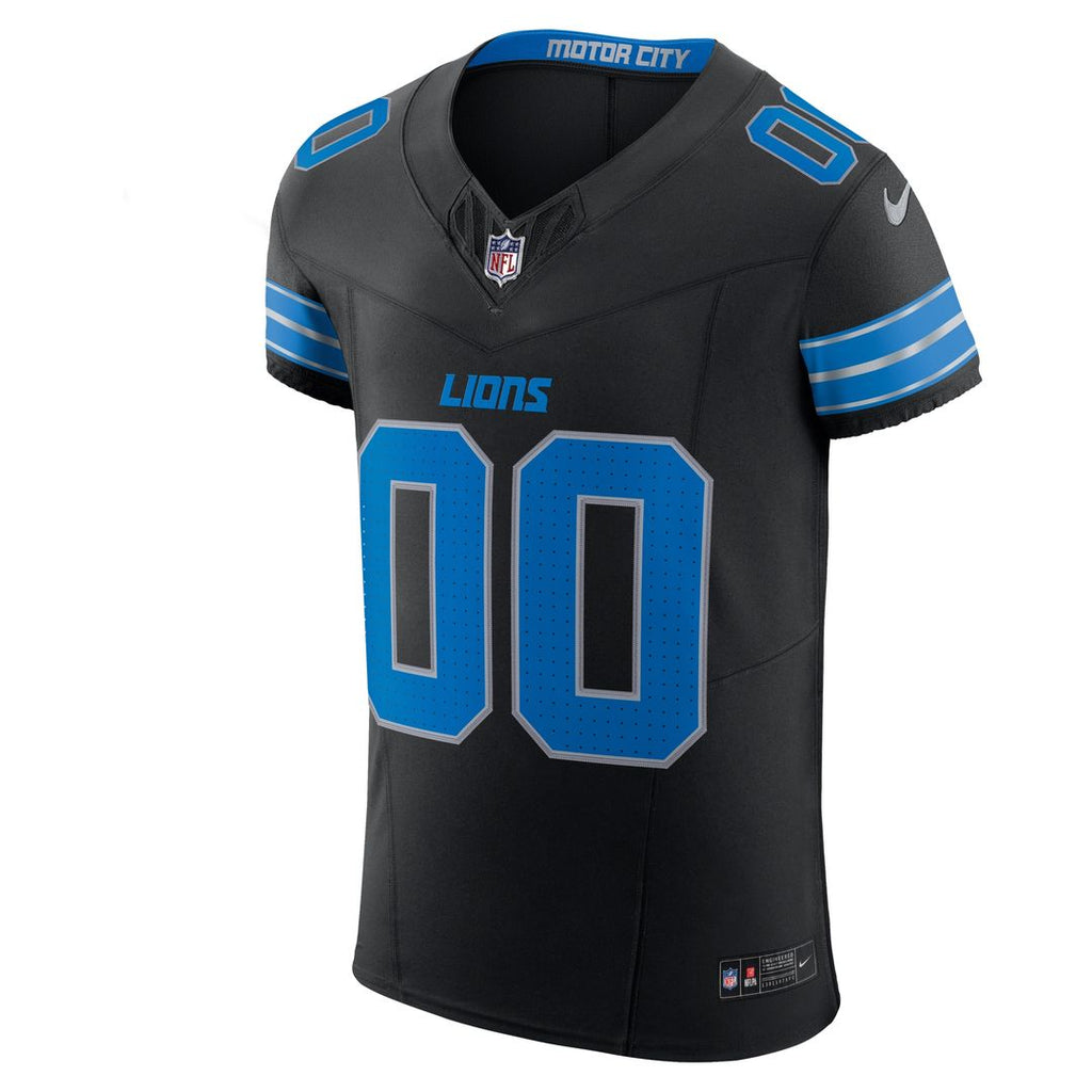 Detroit Lions Nike Alternate Vapor F.U.S.E. Elite Custom Jersey - Black Official NFL Team Apparel Football Fan Gear