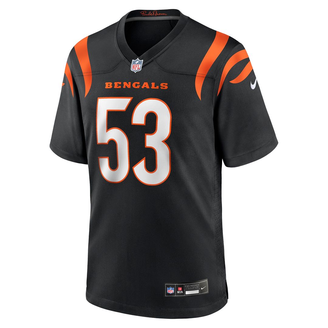 Boye Mafe Cincinnati Bengals Nike Team Game Jersey - Black Official NFL Team Apparel Football Fan Gear