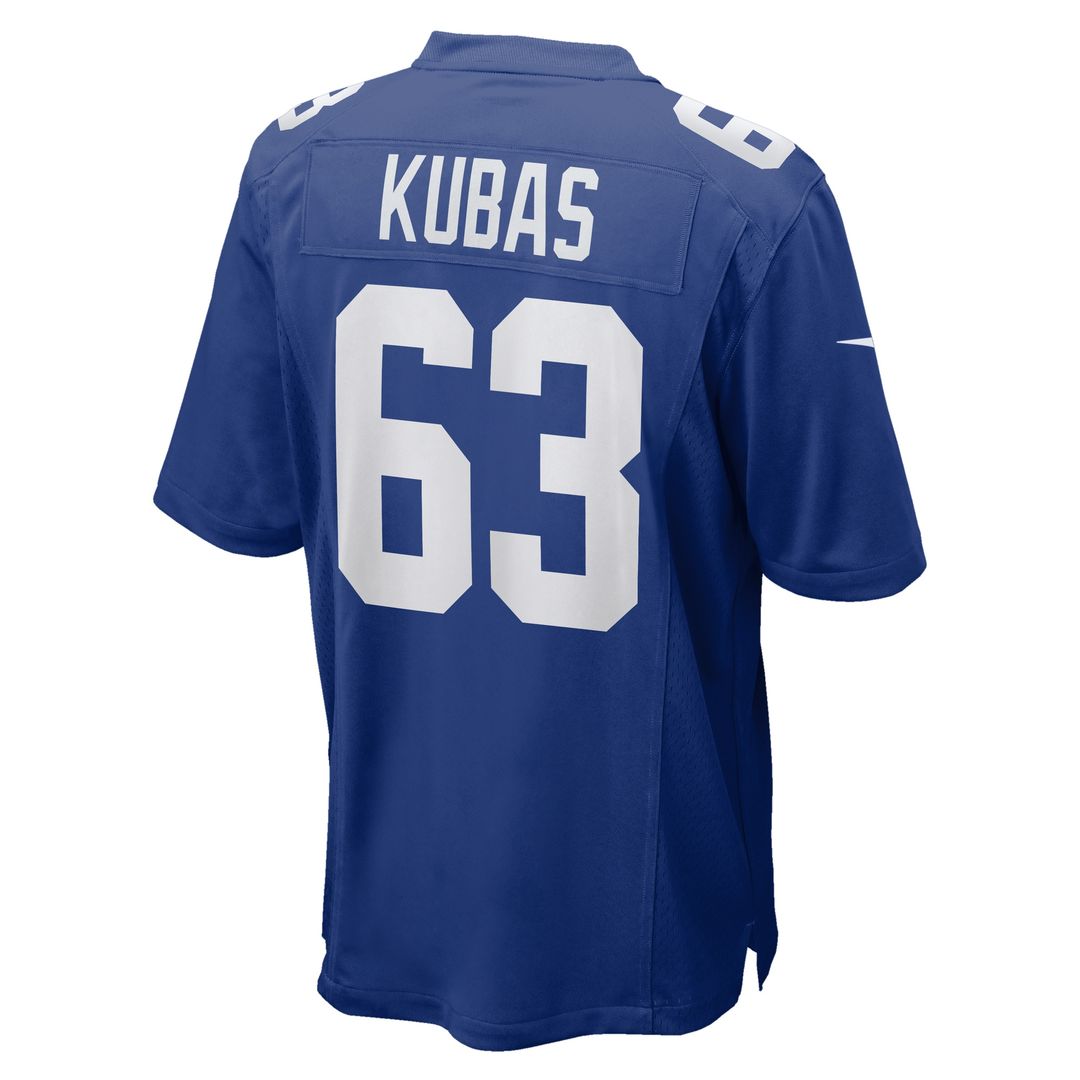 Jake Kubas New York Giants Nike Team Game Jersey - Royal Official NFL Team Apparel Football Fan Gear