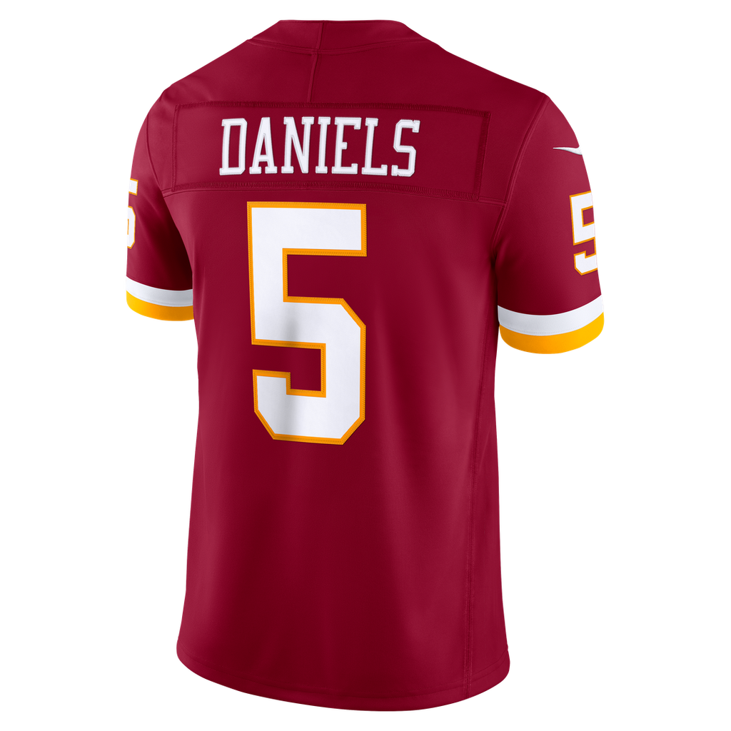 Jayden Daniels Washington Commanders Nike Vapor F.U.S.E. Stitched Limited Jersey - White Official NFL Team Apparel Football Fan Gear