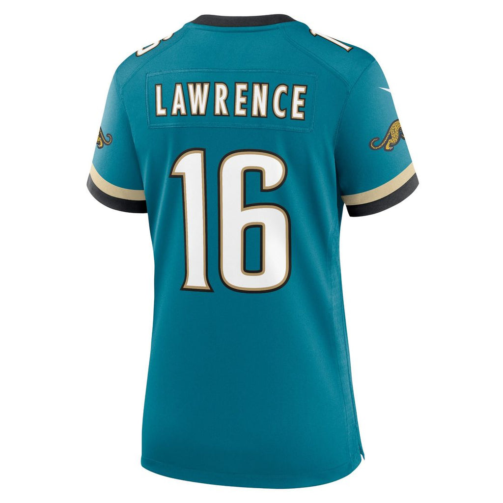 Trevor Lawrence Jacksonville Jaguars Nike Women's Prowler Throwback Game Jersey - Teal Official NFL Team Apparel Football Fan Gear