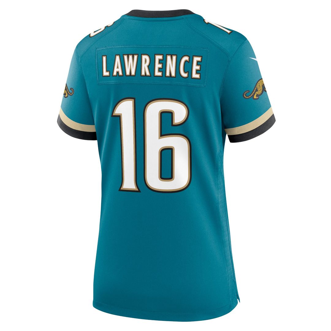 Trevor Lawrence Jacksonville Jaguars Nike Women's Prowler Throwback Game Jersey - Teal Official NFL Team Apparel Football Fan Gear