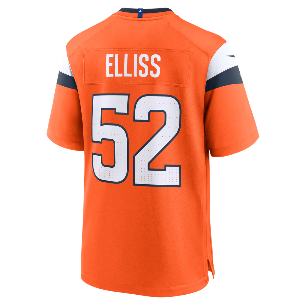Jonah Elliss Denver Broncos Nike Team Game Jersey - Orange Official NFL Team Apparel Football Fan Gear