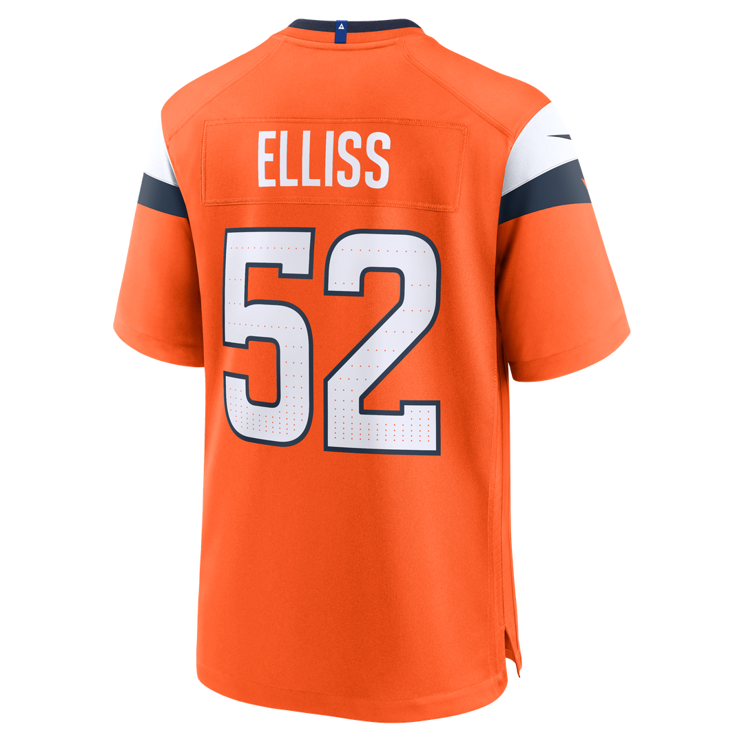 Jonah Elliss Denver Broncos Nike Team Game Jersey - Orange Official NFL Team Apparel Football Fan Gear