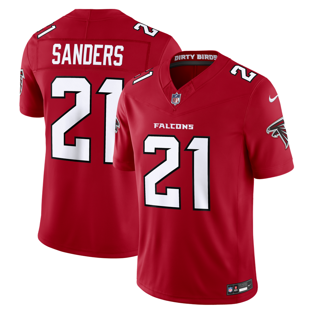 Deion Sanders Atlanta Falcons Nike Vapor F.U.S.E. Stitched Retired Limited Jersey - Red Official NFL Team Apparel Football Fan Gear