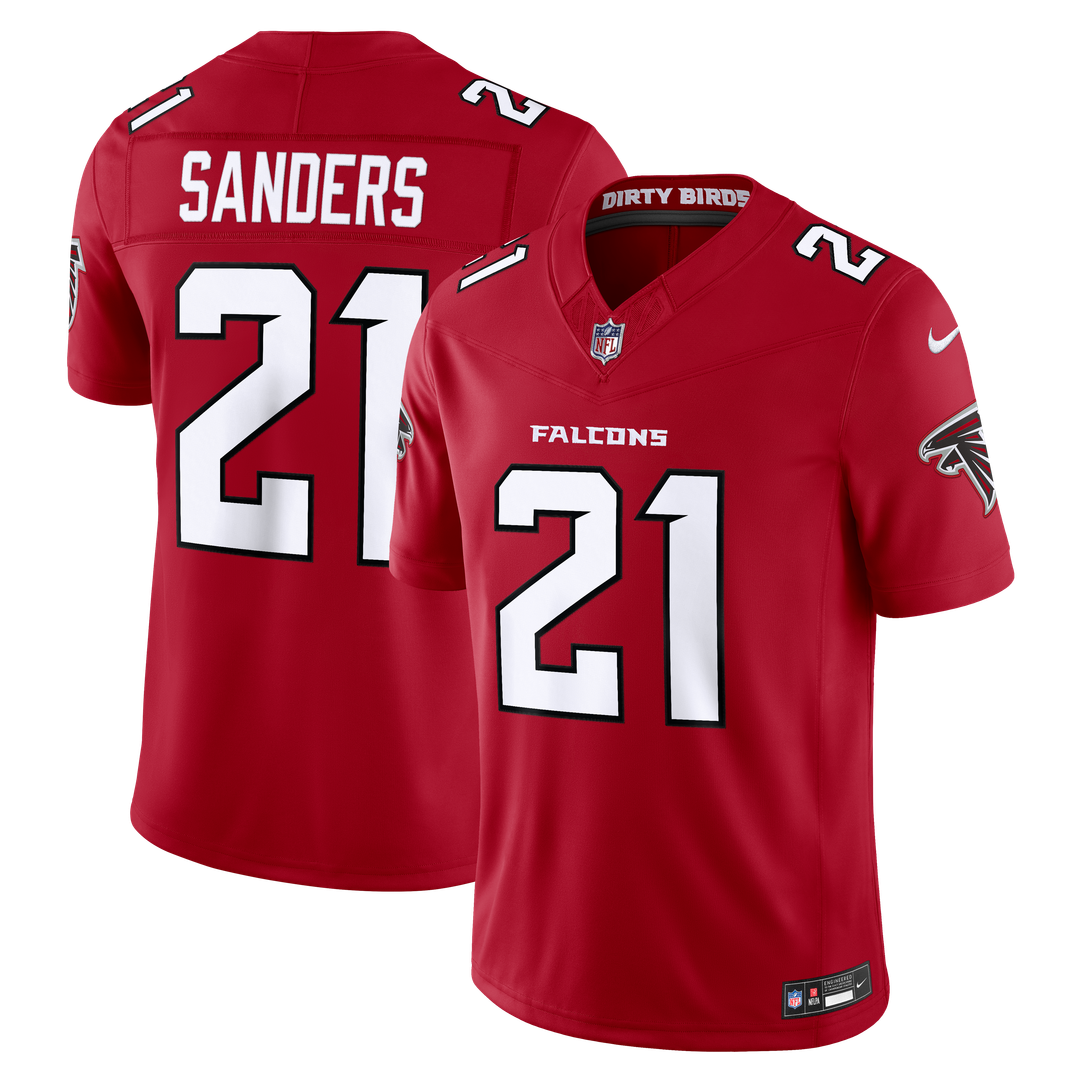 Deion Sanders Atlanta Falcons Nike Vapor F.U.S.E. Stitched Retired Limited Jersey - Red Official NFL Team Apparel Football Fan Gear