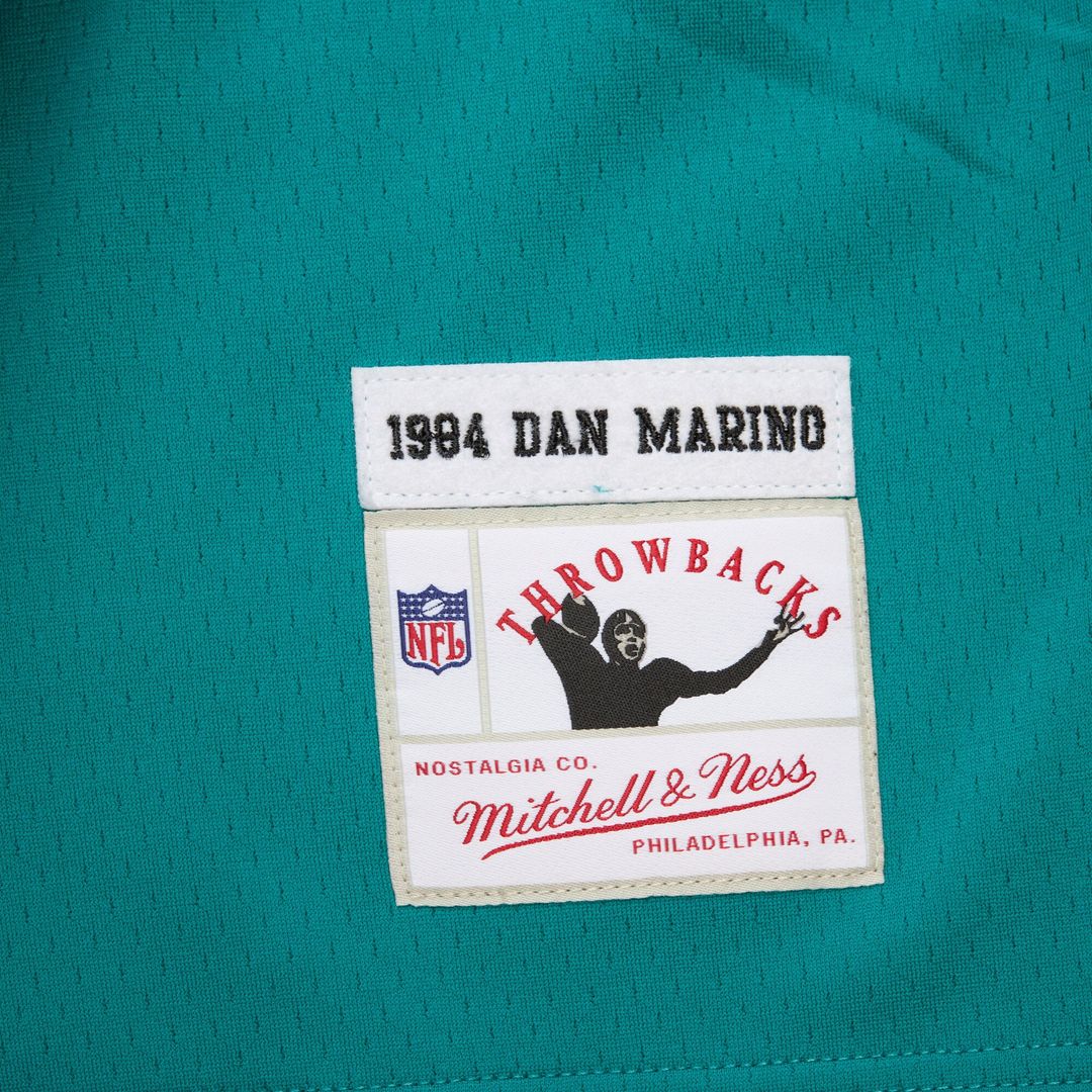 Dan Marino Miami Dolphins Mitchell & Ness Player Name & Number Hoodie Legacy Jersey - Aqua Official NFL Team Apparel Football Fan Gear