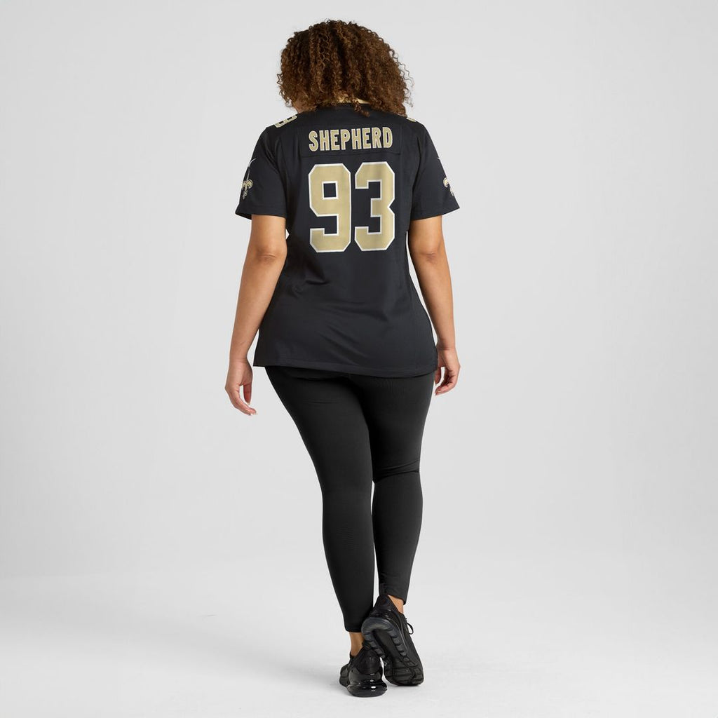 Nathan Shepherd New Orleans Saints Nike Women's Game Jersey - Black Official NFL Team Apparel Football Fan Gear