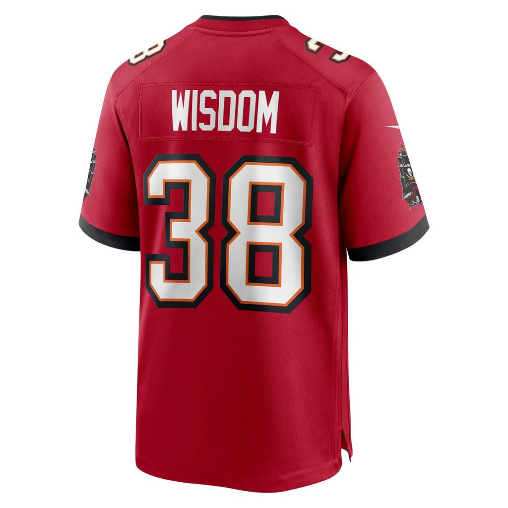Rashad Wisdom Tampa Bay Buccaneers Nike Team Game Jersey - Red Official NFL Team Apparel Football Fan Gear