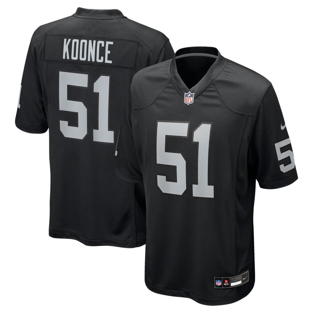 Malcolm Koonce Las Vegas Raiders Nike Game Jersey - Black Official NFL Team Apparel Football Fan Gear